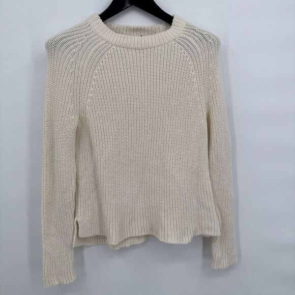 Polo Ralph Lauren Cream Chunky Knit Womens Pullover Boxy Sweater‎ Size M EUC - Picture 6 of 8